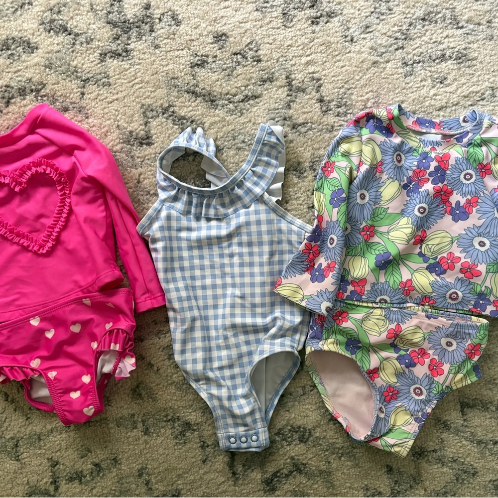 Carter's Pink, Blue, and Floral Kids One Piece Set